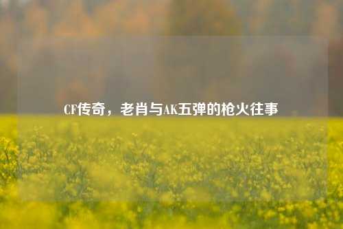 CF传奇，老肖与AK五弹的枪火往事