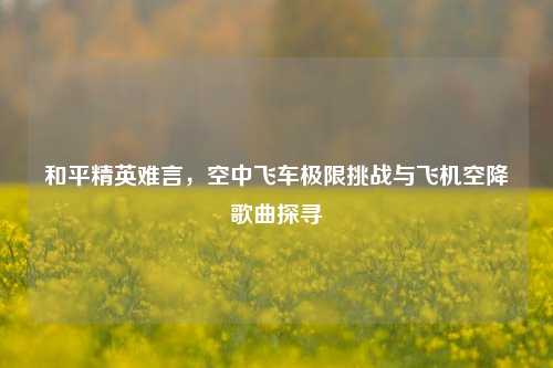 和平精英难言，空中飞车极限挑战与飞机空降歌曲探寻