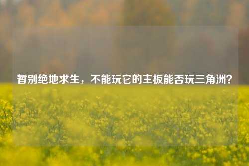 暂别绝地求生，不能玩它的主板能否玩三角洲？
