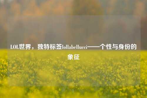 LOL世界，独特标签lollabellucci——个性与身份的象征
