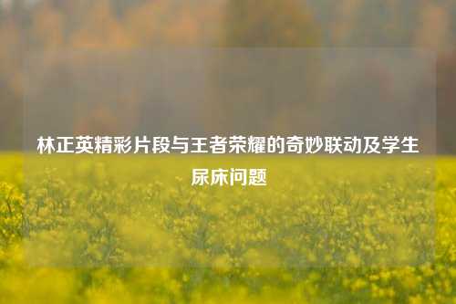 林正英精彩片段与王者荣耀的奇妙联动及学生尿床问题