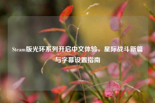 Steam版光环系列开启中文体验，星际战斗新篇与字幕设置指南