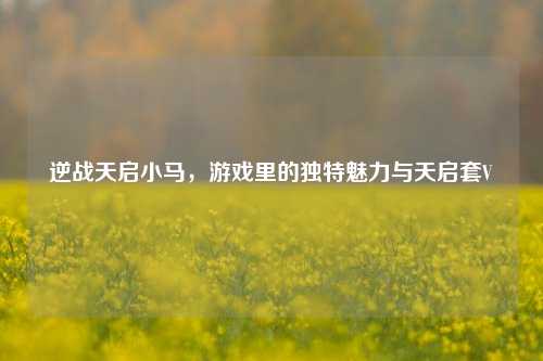 逆战天启小马，游戏里的独特魅力与天启套V