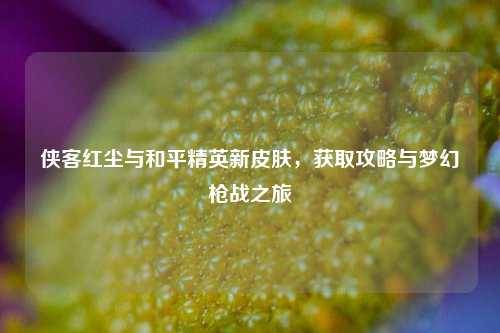 侠客红尘与和平精英新皮肤，获取攻略与梦幻枪战之旅