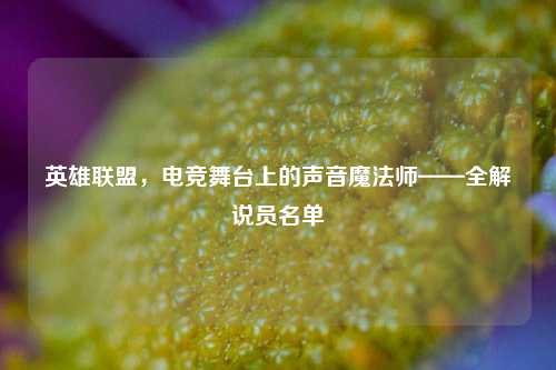 英雄联盟，电竞舞台上的声音魔法师——全解说员名单
