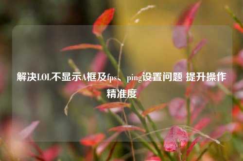 解决LOL不显示A框及fps、ping设置问题 提升操作精准度
