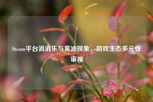 Steam平台消消乐与黄油现象,游戏生态多元性审视