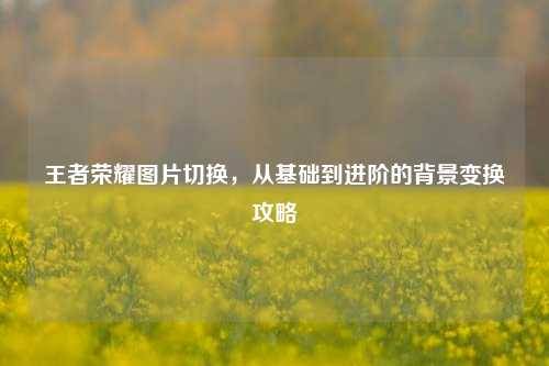 王者荣耀图片切换，从基础到进阶的背景变换攻略