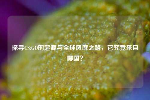 探寻CS:GO的起源与全球风靡之路，它究竟来自哪国？