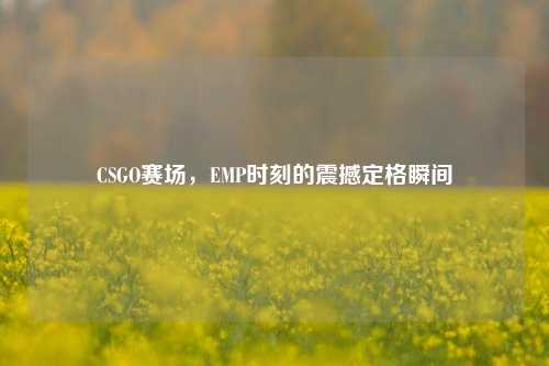 CSGO赛场，EMP时刻的震撼定格瞬间