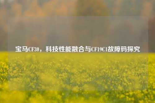 宝马CF30，科技性能融合与CF19C1故障码探究