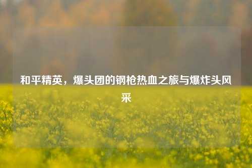 和平精英，爆头团的钢枪热血之旅与爆炸头风采