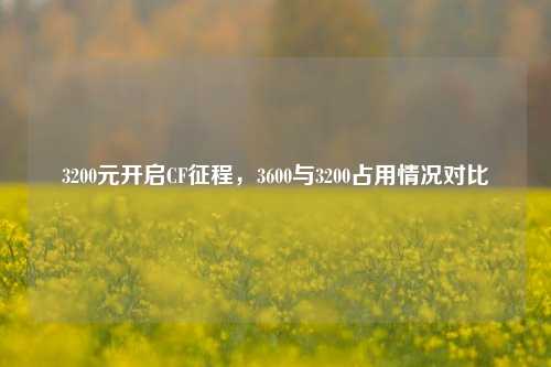 3200元开启CF征程，3600与3200占用情况对比