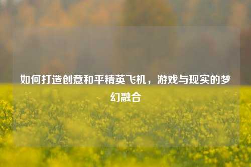 如何打造创意和平精英飞机，游戏与现实的梦幻融合