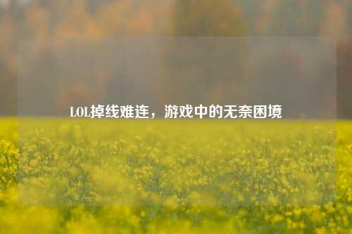 LOL掉线难连，游戏中的无奈困境