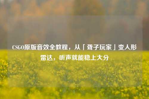 CSGO原版音效全教程，从「聋子玩家」变人形雷达，听声就能稳上大分