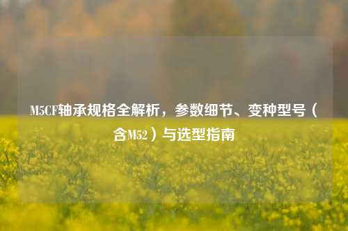 M5CF轴承规格全解析，参数细节、变种型号（含M52）与选型指南