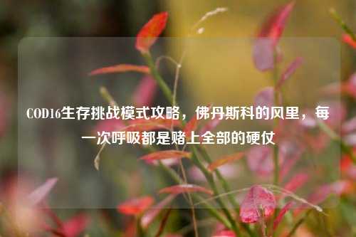 COD16生存挑战模式攻略,佛丹斯科的风里,每一次呼吸都是赌上全部的硬仗