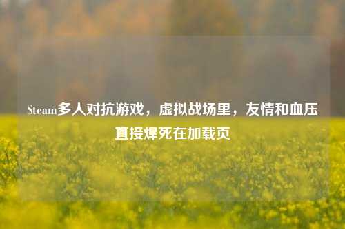 Steam多人对抗游戏，虚拟战场里，友情和血压直接焊死在加载页
