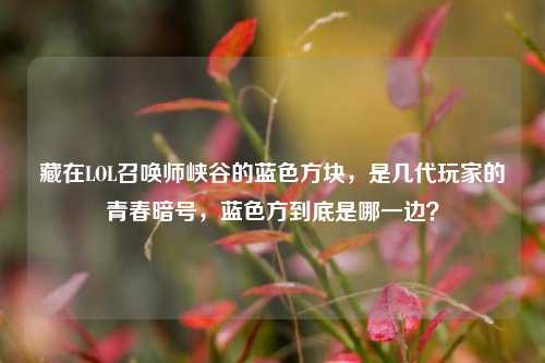 藏在LOL召唤师峡谷的蓝色方块，是几代玩家的青春暗号，蓝色方到底是哪一边？