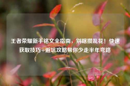 王者荣耀新手铭文全指南，别瞎攒乱花！快速获取技巧+避坑攻略帮你少走半年弯路