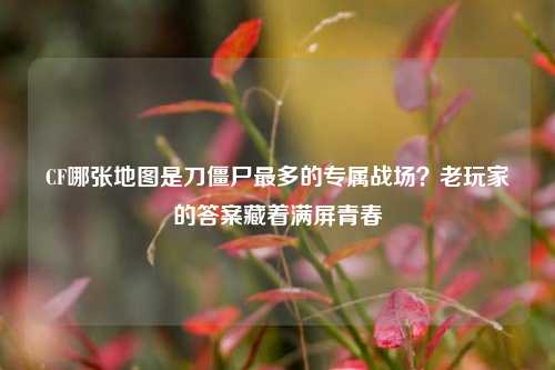 CF哪张地图是刀僵尸最多的专属战场？老玩家的答案藏着满屏青春