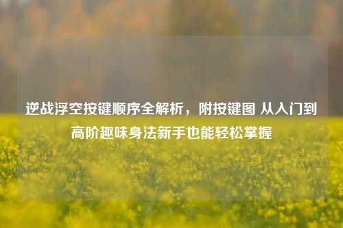 逆战浮空按键顺序全解析，附按键图 从入门到高阶趣味身法新手也能轻松掌握