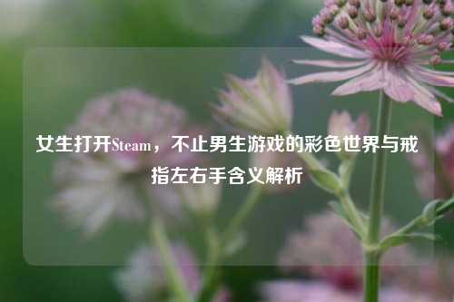 女生打开Steam，不止男生游戏的彩色世界与戒指左右手含义解析