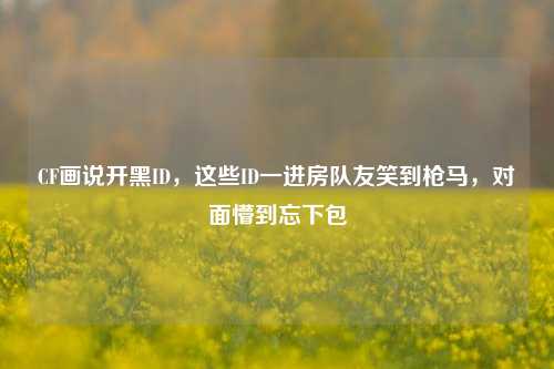 CF画说开黑ID，这些ID一进房队友笑到枪马，对面懵到忘下包