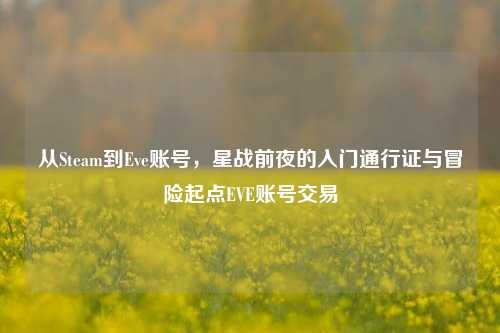 从Steam到Eve账号，星战前夜的入门通行证与冒险起点EVE账号交易