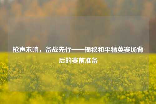 枪声未响，备战先行——揭秘和平精英赛场背后的赛前准备