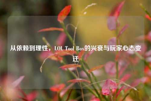从依赖到理性，LOL Tool Box的兴衰与玩家心态变迁