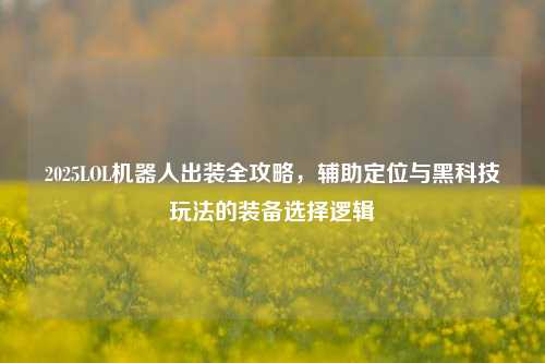 2025LOL机器人出装全攻略，辅助定位与黑科技玩法的装备选择逻辑