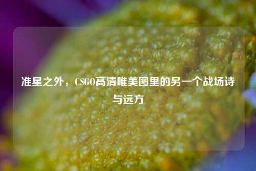 准星之外，CSGO高清唯美图里的另一个战场诗与远方