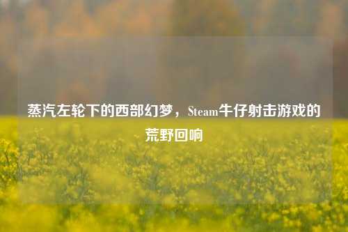 蒸汽左轮下的西部幻梦，Steam牛仔射击游戏的荒野回响