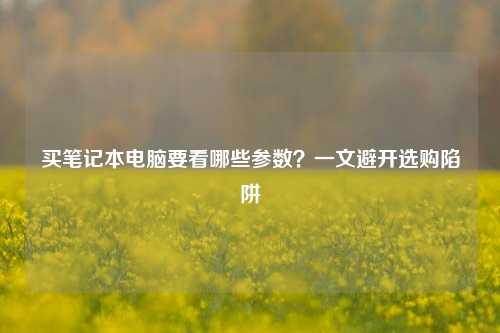 买笔记本电脑要看哪些参数？一文避开选购陷阱