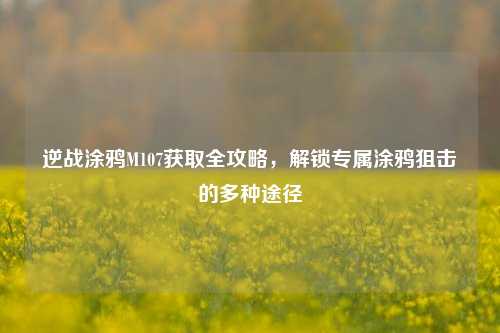 逆战涂鸦M107获取全攻略，解锁专属涂鸦狙击的多种途径
